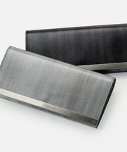 カルバンクライン グレーの革財布の画像