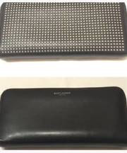 黒い長財布 サンローラン スタッズの画像