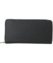 黒の合成革長財布の画像