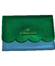 4℃  パスケース  緑と水色の画像