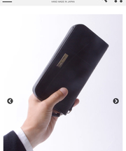 タイヤ製の黒い長財布 ブランド名:sealの画像