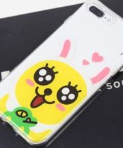 黄色いうさぎケースの携帯(スマホン)の画像