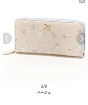 Paradise Picnik 猫 ベージュ 財布 現金入りの画像