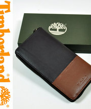 ティンバーランドの茶色の長財布の画像