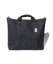 デニム生地の手提げカバンの画像