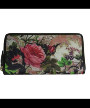ヴィヴィアンウエストウッドのピンクと緑の薔薇柄の財布の画像