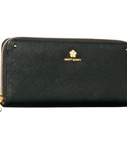 黒い長財布(MARY QUANT)  シンプルなデザインのものの画像