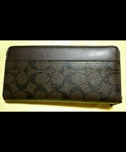 COACH 茶 長財布の画像