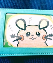 薄緑色の定期入れの画像