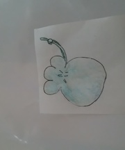 水色の御守り風巾着の画像