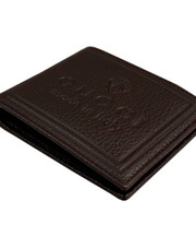 黒革製の二つ折り財布(グッチ)の画像