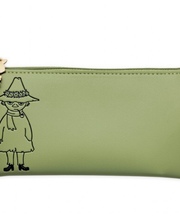 深緑色のポーチ(ムーミンのスナフキン)の画像
