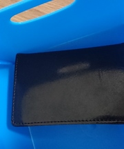 名刺入れ 合革製 二つ折り 黒 の画像