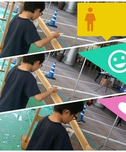 子供用メガネ（あんふぁん）紺色の度ありメガネ探しています。の画像