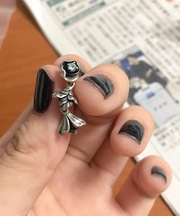 シルバーのピアスの画像