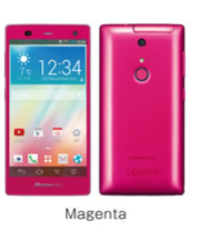スマホ 富士通 arrows F=01F マゼンタの画像