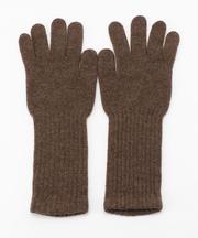 ニット手袋（茶色）の画像