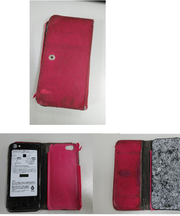 【赤い手帳型ケース】AQUOSスマホの画像