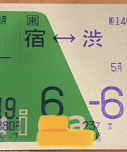 Suica Card 定期券 原宿-渋谷間 2019/5/7-6/6有効の画像