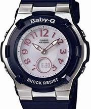 紺色、文字薄ピンクのBaby-G(腕時計)の画像