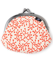 がま口（朱色）と宝飾品の画像