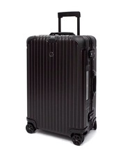 黒色、RIMOWA、スーツケース、5〜6泊分の容量の画像