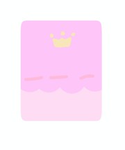 財布 王冠付き 2つ折り スカラップ ピンクの画像