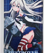 青い革製のアニメ財布の画像