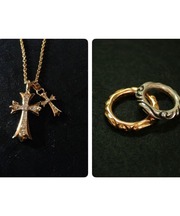 クロムハーツ/22K/クロスタイニーファット/スクロールバンドの画像