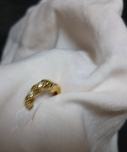 ピアス風イヤリング 片側 18金 ダイヤ3粒の画像