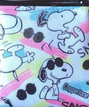 スヌーピーのポーチ(ｺﾊﾟﾄｰﾝ)、会社の名札の画像