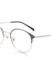 金と黒のメタルメガネの画像