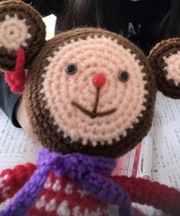 猿の編みぐるみの画像