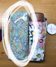 花柄　水色　ペンケースの画像