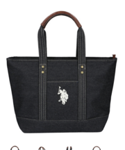 u.s.poloグレーのトートバッグの画像