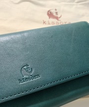 緑の長財布(kissora)の画像
