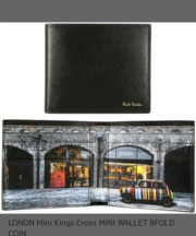 ポールスミス2つ折り財布、内側に車の柄の画像