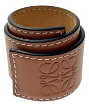 LOEWE レザーブレスレット ブラウンの画像