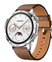 ファーウェイgt4 スマートウォッチ　茶色の革ベルトの画像