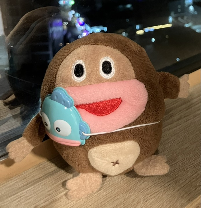 サク山チョコ次郎の手のひらサイズのぬいぐるみの画像