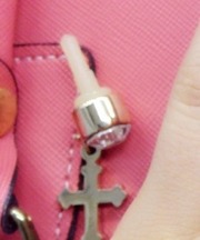 イヤホンジャック ジャックピアス スマホピアス ゴールド クロス 十字架の画像