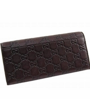 GUCCI、茶色長財布の画像
