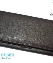 黒い合皮の長財布の画像