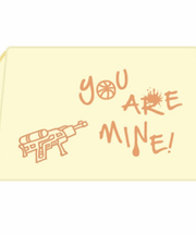 白い布製の化粧ポーチの画像