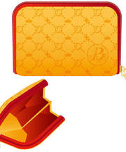 黄色いコインケースの画像